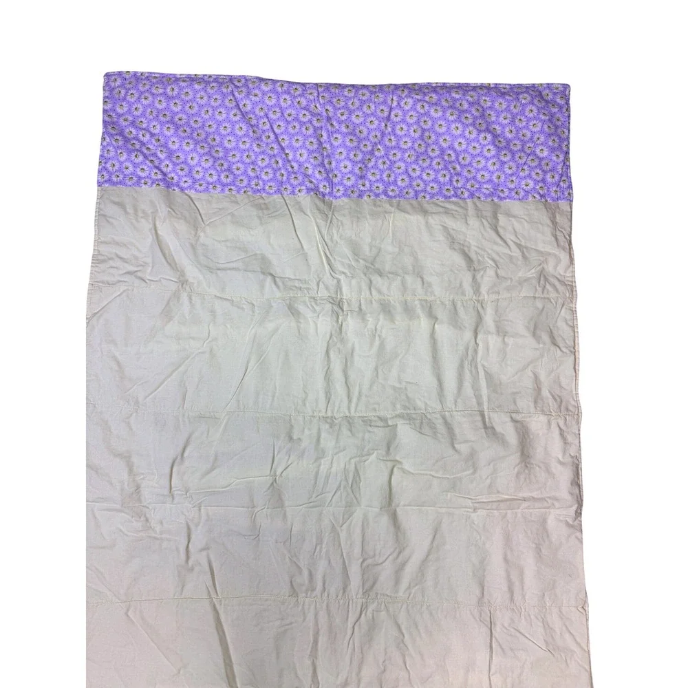 Handmade Purple Daisy Floral Quilted Blanket Throw 41x70 Cottagecore Farmhouse